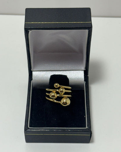 Círculos Anillo Geométrico Cover Gold