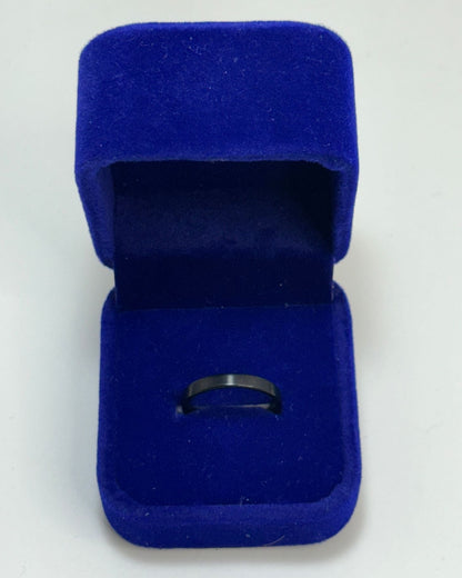 Anillo Banda Negra Acero