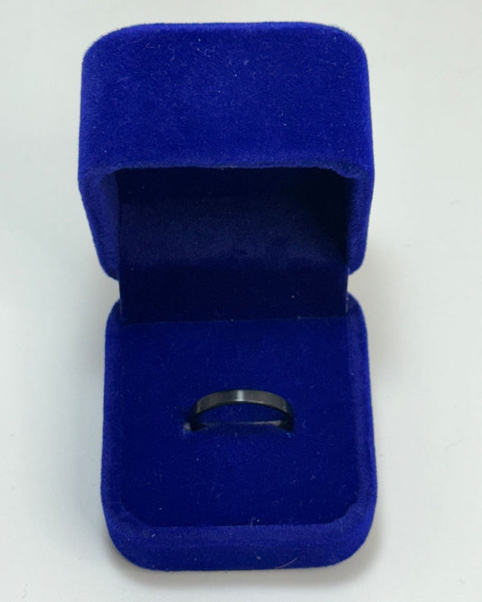 Anillo Banda Negra Acero