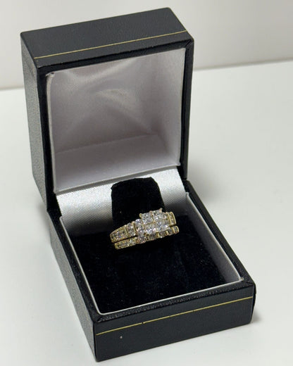 Princesa Tenis CC Anillo Apilable Cover Gold