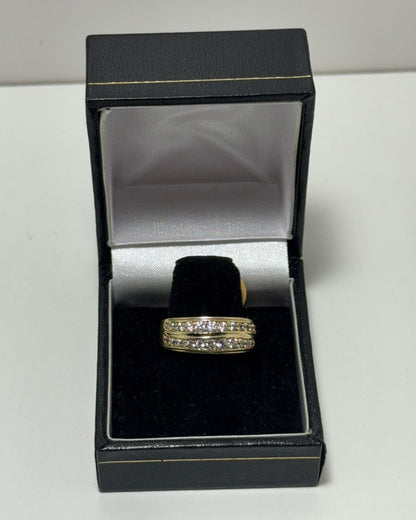 Doble Fila CC Anillo Banda Cover Gold