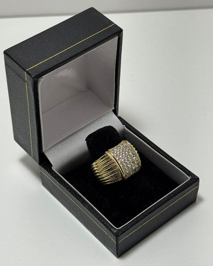 Cuadro Adiamantado Anillo Banda Gruesa Cover Gold